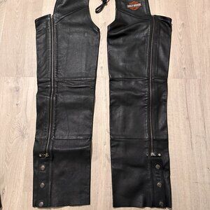 Genuine Leather Harley Davidson Chaps - Men's Large